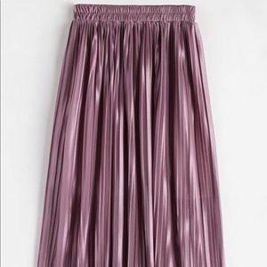 Purple metallic Midi Skirt 💜
